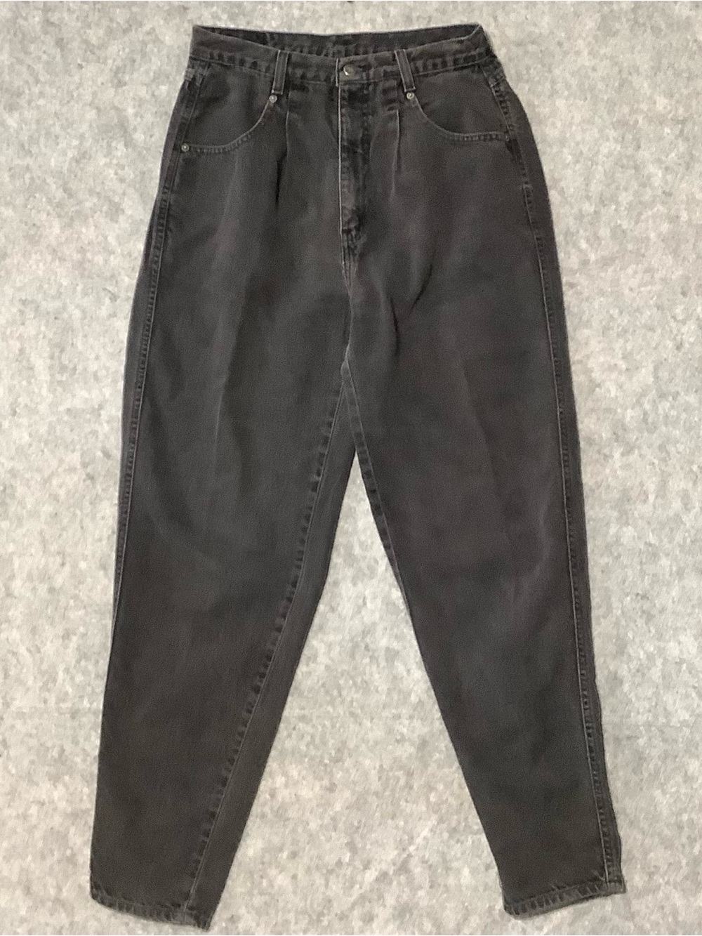 90’s Brittania Black Baggy Tapered Jeans